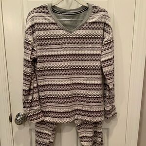 Nautica Patterned 2-pc Fleece Pajamas